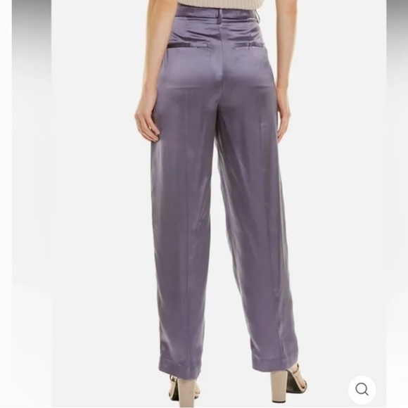 Vince Pleat Front Shiny Pant in purple——Size 6–NWT - Picture 2 of 14